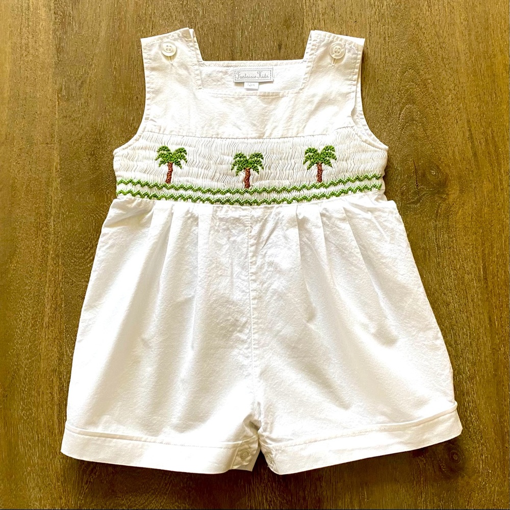 🧸 Fantaisie Kids | Smocked Palm Tree John Johns 🌴